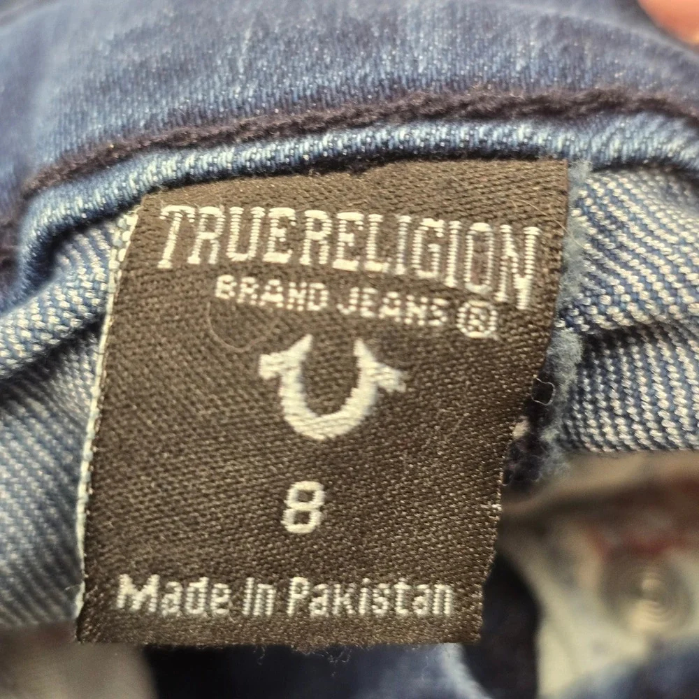 True Religion‎ Geno Relaxed Slim Kids Jeans Dark Wash Blue Size 8